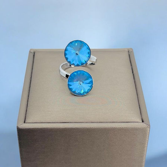 Anillo Ajustable Doble Plata 925