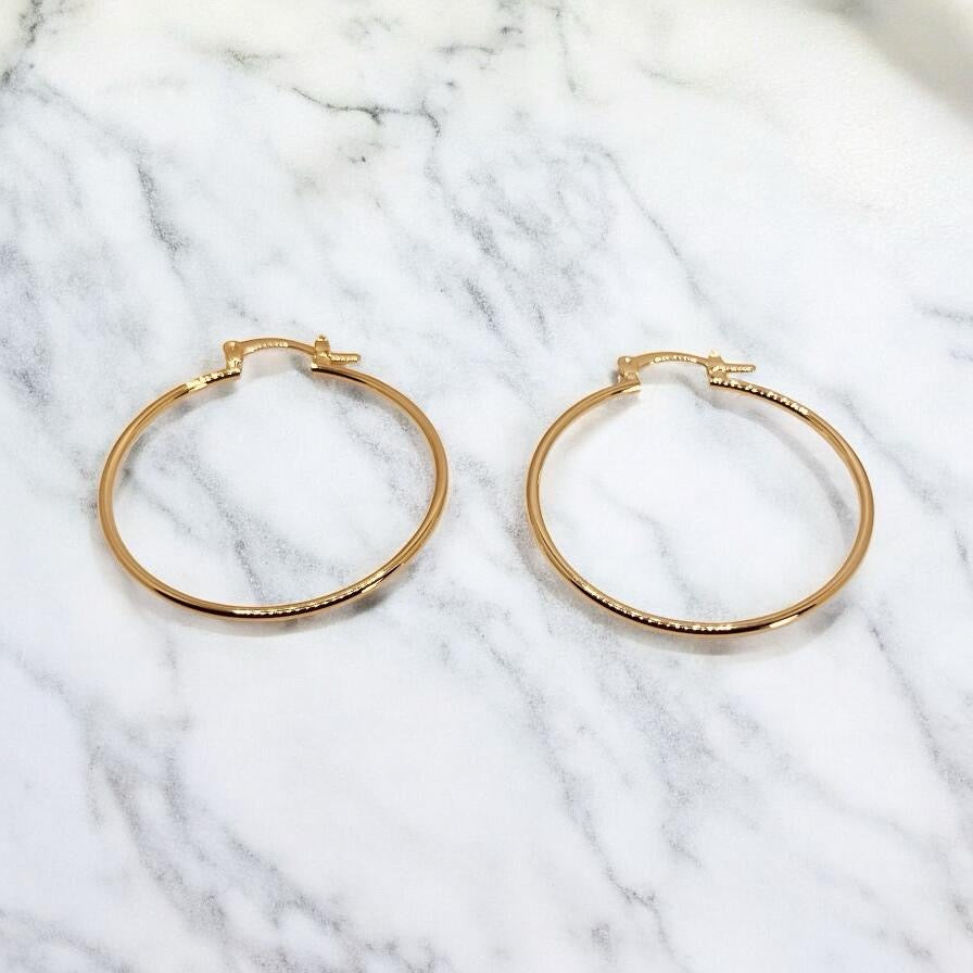 Aros Bañado en Oro de 18k