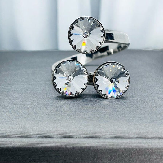 Anillo Ajustable Triple Plata 925