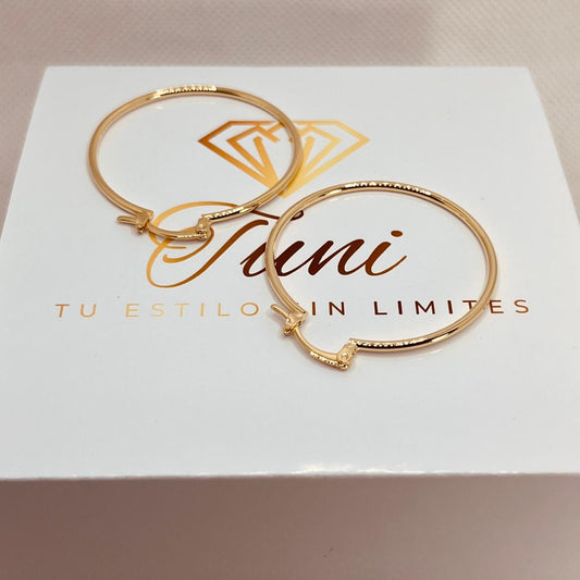 Aros Bañado en Oro de 18k