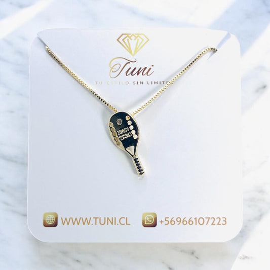 Collar Beach Tennis Bañado en Oro 18k